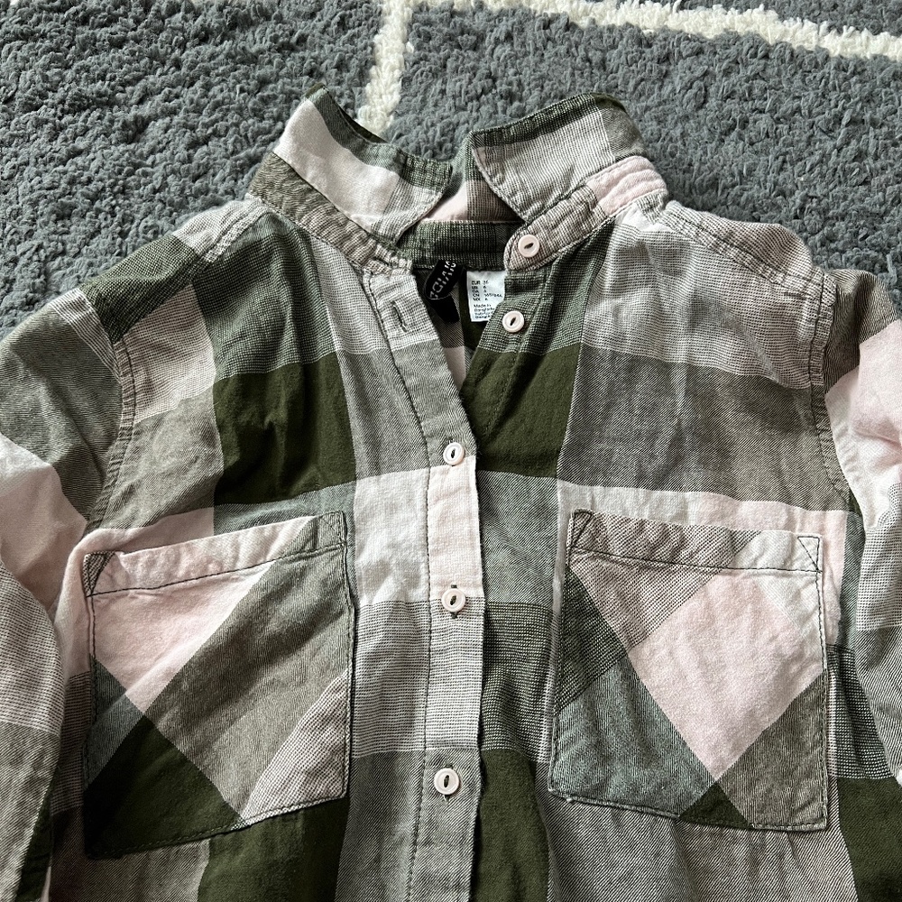 Cute Green and Pink Flannel